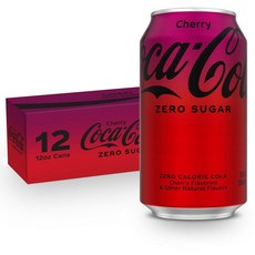 Coca-Cola 코카콜라 체리 코크 제로 슈가 콜라 355ml, 12개