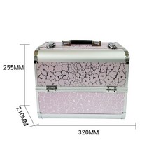 메이크업 박스 도구 가방 전문가용 네일 여행용, 핑크 뿌리 320x210x255mm