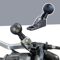 알루미늄 백미러마운트 램마운트거치대 백미러 사이드미러 볼베이스 거치대, 티탄, 1개