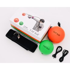TAP Ball (탭볼) 2개 오렌지 & 그린 (줄길이 조절), 오렌지&그린, 1세트