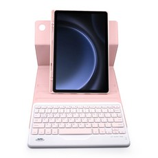 갤럭시탭A8 2022 10.5 호환 콤비 회전 블루투스 키보드 북커버 케이스 x200 x205, 핑크, 1개