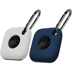 위치추적기 태그 정품 스마트 지오무 실리콘 케이스 타일 메이트 2024 2022용 부드럽고 긁힘 방지 커버 카라비너 포함 2개 세트 블랙레드, 2 Pack White+Navy Blue, 1개