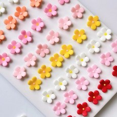 동글 데이지 플라워 1.9cm 식용 초콜릿 퐁당 꽃 케이크 디저트 데코 장식 108개입, 옵션 07