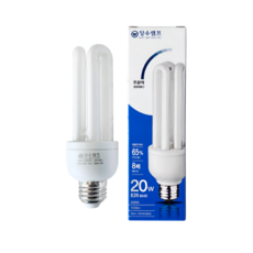 장수램프 삼파장 20W EL램프 주광색 E26 EL 20EX-D, 1개