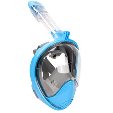 위베런 스노쿨링 마스크 이지브리더 4세대 풀페이스 스노클링 장비 일체형 물안경 세트, 오션블루