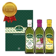 올리타리아 올리브유 500ml + 포도씨유 해바라기유 500ml(선물세트)