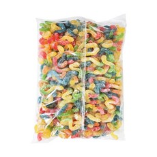 레제 대용량 벌크 네온 사우어 웜즈, 1개, 2.268kg