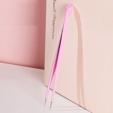 꾹꾹이 네일핀셋, 블랙, 1개