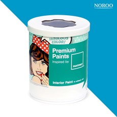 노루페인트 팬톤 내부용 실내벽면 무광 페인트, 174540HawaiianOcean, 1L, 1개