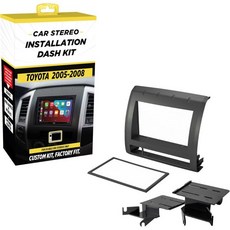 Scosche TA2053B 더블 DIN 라디오 설치 대시 키트 일부 2005-2008 토요타 타코마와 호환 - 애프터마켓 차량 스테레오 설치 키트 - 차량 호환성 확인을 위해, Kit, Black