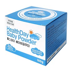 헬스데이 베이비파우더 /저자극/유아파우더/땀띠방지/알로에베라겔/보송보송 부드럽게! 자극없이 안전하게!, 100g, 1개