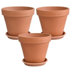 필플랜트 프리미엄 독일토분 기본형 황토+화분받침 세트, 독일토분 황토, 3개