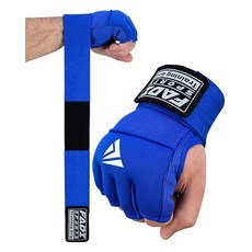 FADI Sports 유니 젤 복싱 핸드 랩 내부 장갑 - MMA 무에타이 킥복싱 및 무술 훈련을 위한 손목 지지대가 있는 퀵 랩 (블루 스몰)