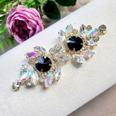 보석모티브 N-035, 금도금, 검정, 1개