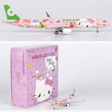 NG 1:400 Eva A321-200 Hello Kitty 飛機模型, 1個
