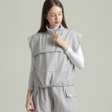 지니골프 미니체크 스트링 골프조끼