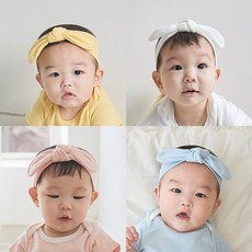 베이비앤아이 신생아 골지 리본 헤어밴드 아기 백일 돌 출산준비물