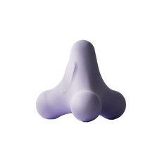 GYMII 四角筋膜球，人體工學設計，舒適握感，輕巧便攜，深層按摩，舒緩肌肉疲勞, 紫色, 1個