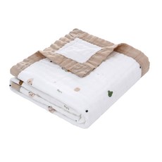 미라클 베이비 유아용 6중 거즈 블랭킷, 갈색 곰