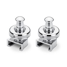 Schaller S-Locks 安全背帶扣 鞍扣背帶端 維修替換, 單買 Chrome 銀色背扣一對 無螺絲