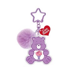 Care Bears 彩虹熊毛球造型悠遊卡, 1個, 甜點（紫色）