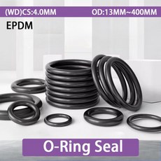 CS 4MM EPDM 고무 O-링 OD13-400mm 산업용 켓 씰링 링 화학적 고온 내성잔혹한 환경용, [77] OD 155mm 5Pcs, [01] 4mm