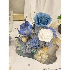 鏡子花禮盆花 永生花 居家裝飾 鏡面設計 永生花禮 質感盆花