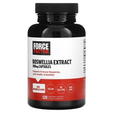 Force Factor 보스웰리아 추출물 500mg 베지 캡슐 120정, ForceFactor보스웰리아추출물500mg베지캡슐12, 1개