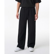 MUSINSA STANDARD 와이드 베리어블 라운지 스웨트 팬츠 [블랙]