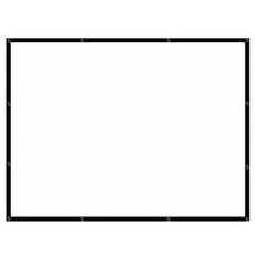 高雄現貨 60吋 100吋 投影布 投影布幕 投影機布幕 銀幕 雷射投影布 投影幕布 投影螢幕 白塑/高清, (白塑)72吋4:3投影布