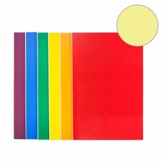 현진 단면칼라보드롱 미니 MCB-47 연노랑 290x440mm (5개입)