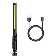 LED 작업 조명 XTAUTO 2200mAh 충전식 600LM 조도 조절 가능한 COB 작업등 휴대용 문제 검사 램프 마그네틱 베이스 후크 포함 자동차 수리 차고 비상, 1