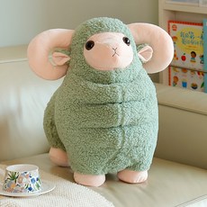 하몽상회 동글동글 뽀송 양인형, 1개, 그린, 30cm