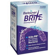Retainer Brite 클리너 리테이너 및 치과 기기용 태블릿 - 96개, Retainer Brite 클리너 리테이너 및 치과 기