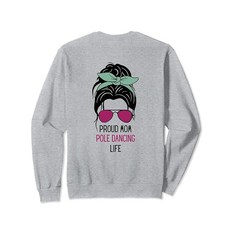 Pole Dancing Mom 洋服 엉성한 머리의 머리뭉치 어버이날 트레이너