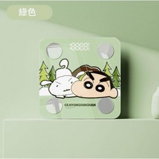 Crayon Shin-chan 蠟筆小新藍牙智能體脂秤, 綠色, 1個, MR09