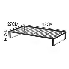 桃園出貨 烤網架 廚房灶臺支架家用電磁爐支架煤氣燃氣灶蓋板罩鍋底座架檯面置物架, 43*27*15cm】黑色加高款中號, 1個