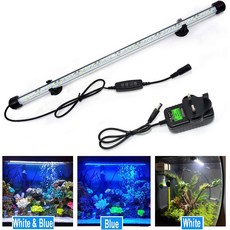 LED 램프 조절 가지 어항 방수 18 포함 모드 조도 조명 자동 타이머 켜기/끄기 수중 장식 수족관 3 48cm, 48cm 57LEDs UK Plug, CHINA, 1개