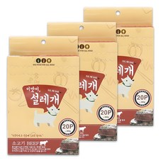 헬로도기 설레개 강아지 파우치, 소고기, 300g, 3개