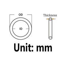 두께 CS1.5mm 녹색 FKM 불소 고무 O-링 씰 가스켓 와셔 내열성 oring, 01 Schematic Diagram, 42 OD14xID11-15pcs, 01 빠른