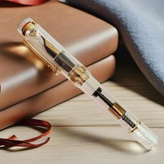 Ranvi Jinhao Tiandao 1935 万年筆 #8 가는 검펜촉 투명 아크릴 대형 컨버터와 기타 클립 포함