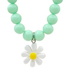 [댕이미] 데이지팝비즈목걸이 강아지목걸이 핸드메이드악세사리 산책목걸이 애완동물목걸이 고양이목걸이 10co, 1개, 데이지팝민트