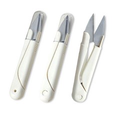 알파벳샵 미싱 실밥제거 쪽가위 1세트, 3개, 흰색