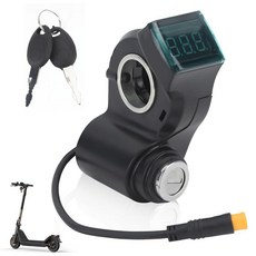 [ 836105 ] Frdhee 전기 스쿠터 핸들바 스위치 락 3핀 디지털 배터리 전원 디스플레이 잠금 키 포함 컨트롤 락 Kugoo G2 Pro 교체용, [ 1621738 ] Frdhee 전기 스쿠터 핸들바, 1개