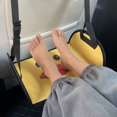 차량용 발 받침대 휴대용 접이식 사무실 뒷좌석 다리 지지대 책상용 발판 캠핑용 용품, 옐루우