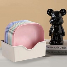 日式餐桌垃圾盤 碟 吐骨碟 塑膠菜碟 小碟子 帶底座, 熱銷10萬單：混色10個骨碟+底座, 1個