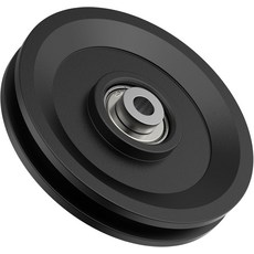 믹시지고즈 4.5인치114MM 범용 나일론 베어링 풀리 휠 교체 케이블 머신 홈 체육관 차고 도어 시스템 웨이트 장비와 호환 가능, Black-1 Pack