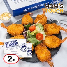 [맘스터치] 대용량 프리미엄 통통 바삭 버터플라이 새우 튀김 (50g x 20미) 1kg X 2개 세트, 단품