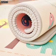 DFMEI 爬行墊嬰加厚整張拼接可摺疊泡沫墊子地墊家用客廳, 雙面圖案0.5釐米厚【圖案隨機】