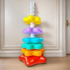 몬테소리 나무 정렬 스태킹 장난감 아이 모양 색상 인식 매칭 퍼즐 교육 게임 1 2 년 선물, 05 baby toy A